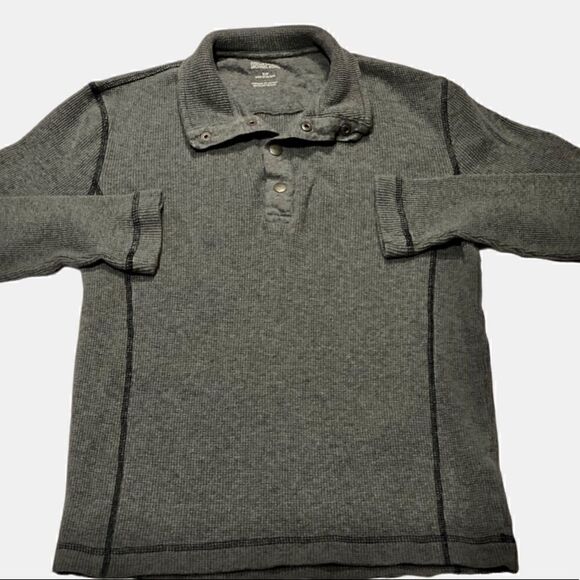 Michael Kors Charcoal Gray Longsleeve Thermal Henley - Picture 3 of 8